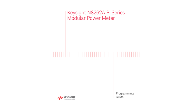 N8262A P-Series Modular Power Meter Programming Guide